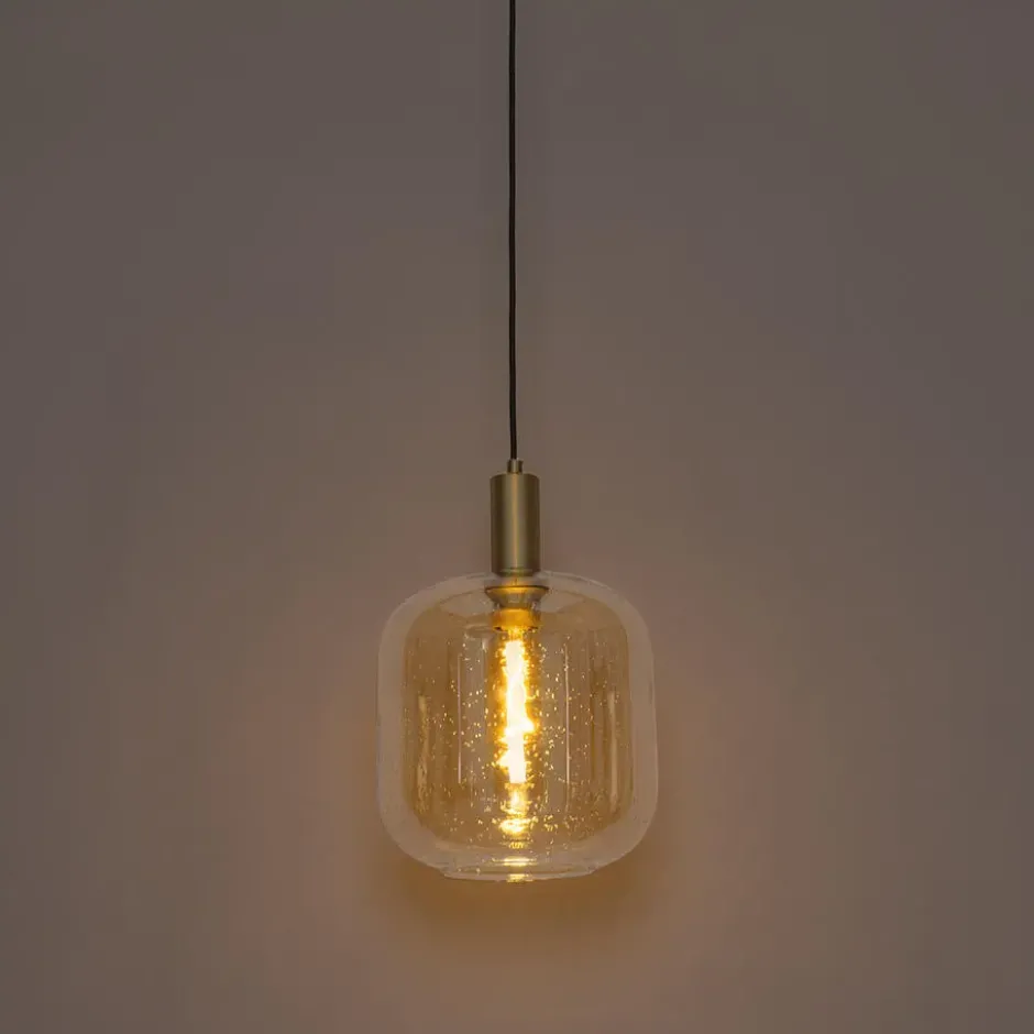 Qazqa hanglamp zuzanna oranje e27