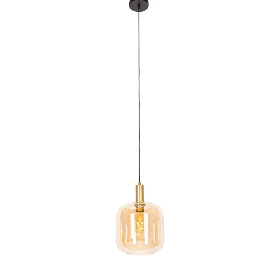 Qazqa hanglamp zuzanna oranje e27