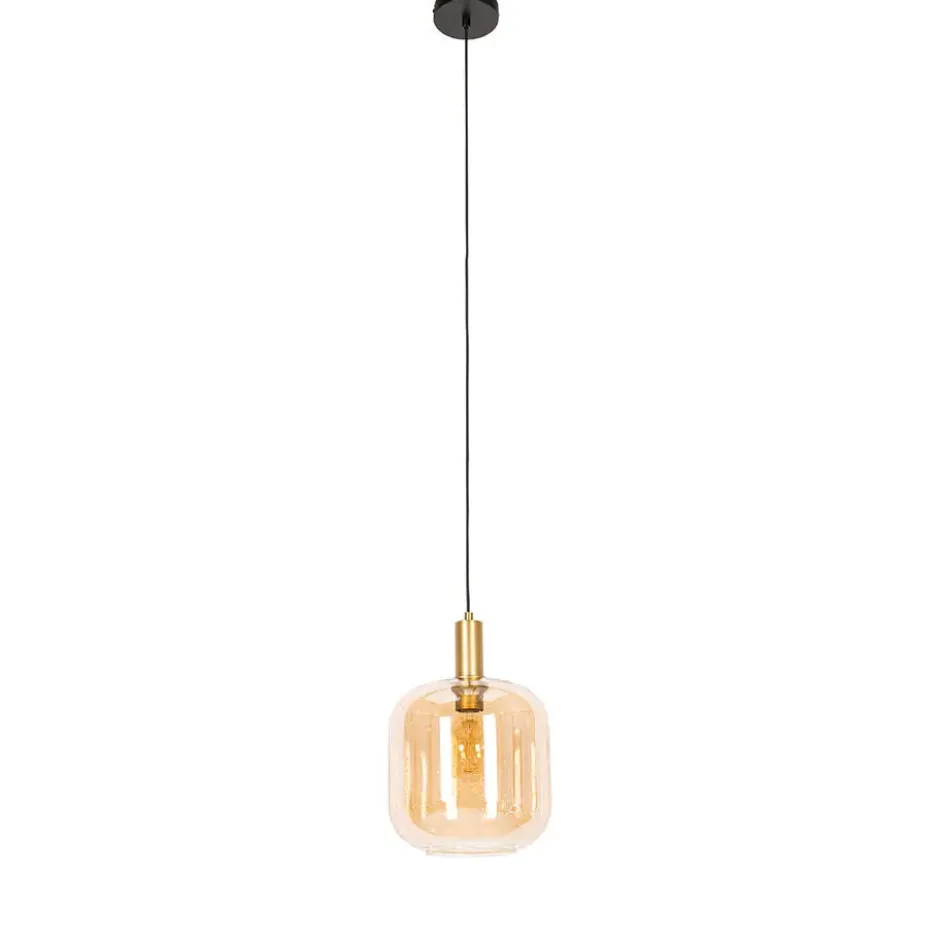 Qazqa hanglamp zuzanna oranje e27