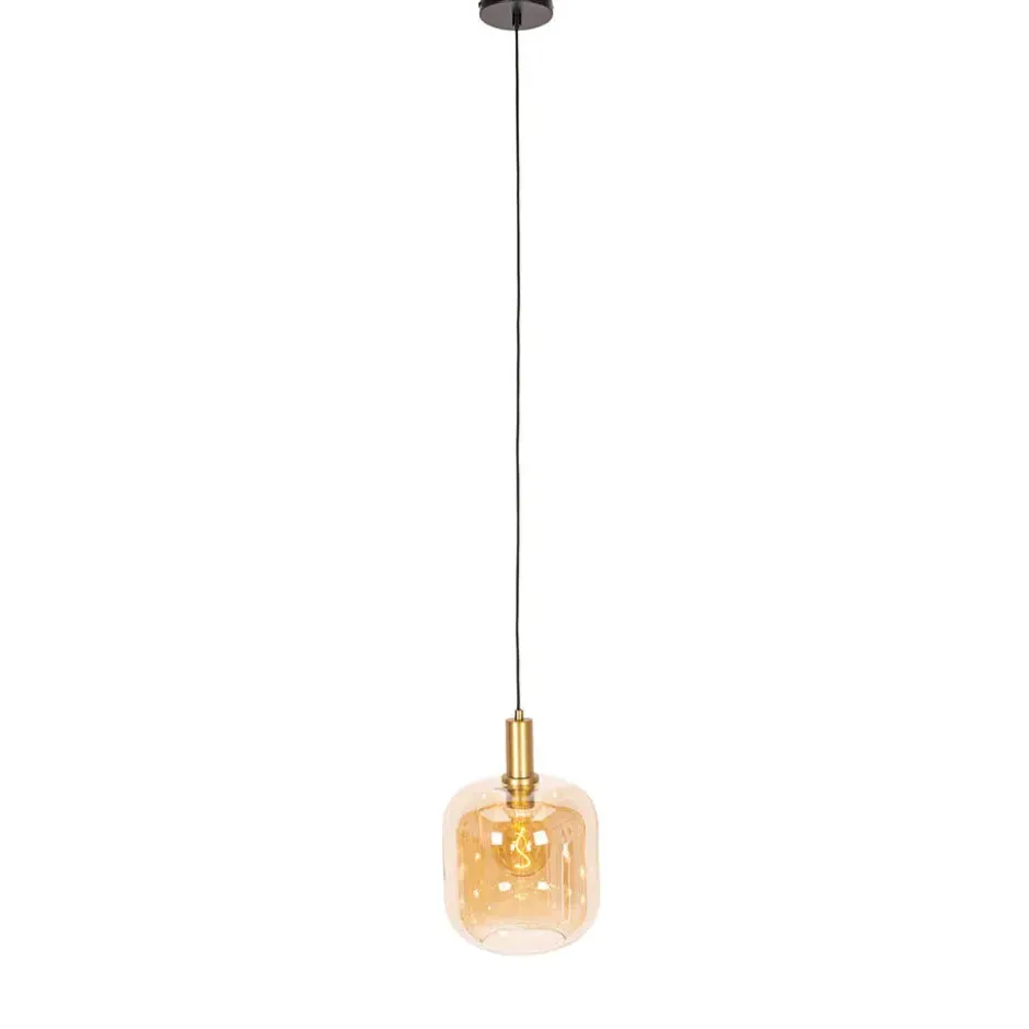 Qazqa hanglamp zuzanna oranje e27