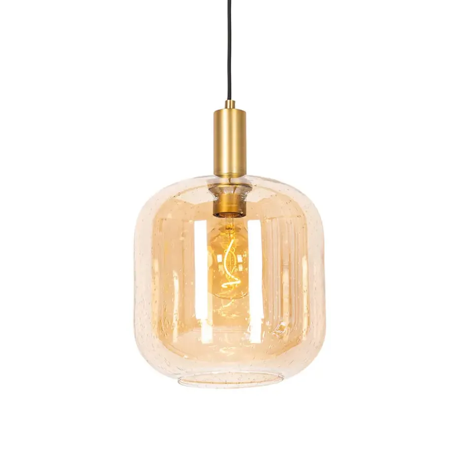 Qazqa hanglamp zuzanna oranje e27