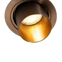 Qazqa inbouwspot installa bronskleurig gu10