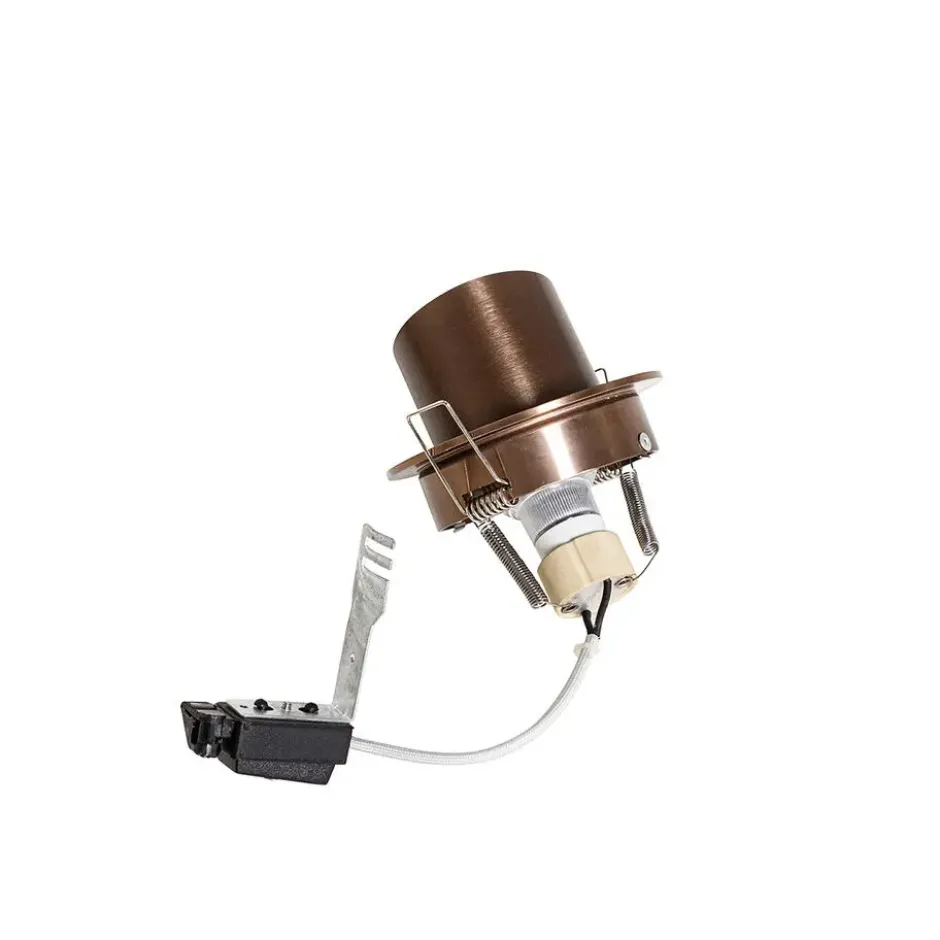 Qazqa inbouwspot installa bronskleurig gu10