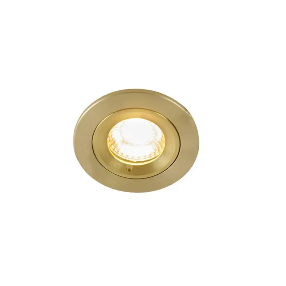Qazqa inbouwspot xena goudkleurig gu10