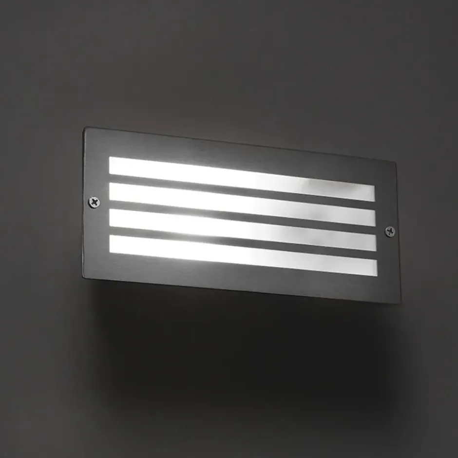 Qazqa inbouw wandlamp hurricane zilverkleurig e27