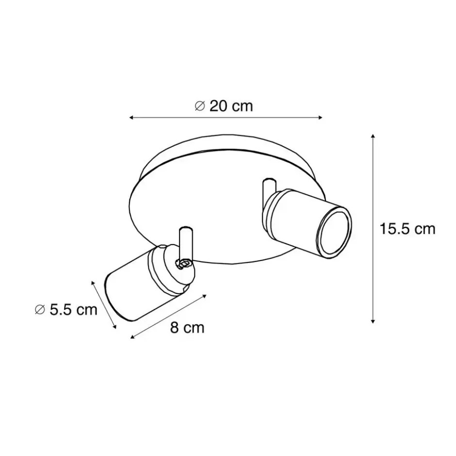 Qazqa ip44-spotlights ducha wit gu10