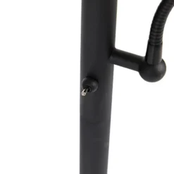 Qazqa lamp met leesarm retro zwart e27