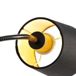 Qazqa lamp met leesarm retro zwart e27