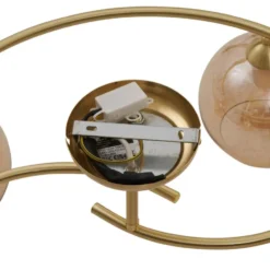 Qazqa plafondlamp alanis goudkleurig e14