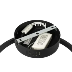 Qazqa plafondlamp anello zwart geïntegreerde led