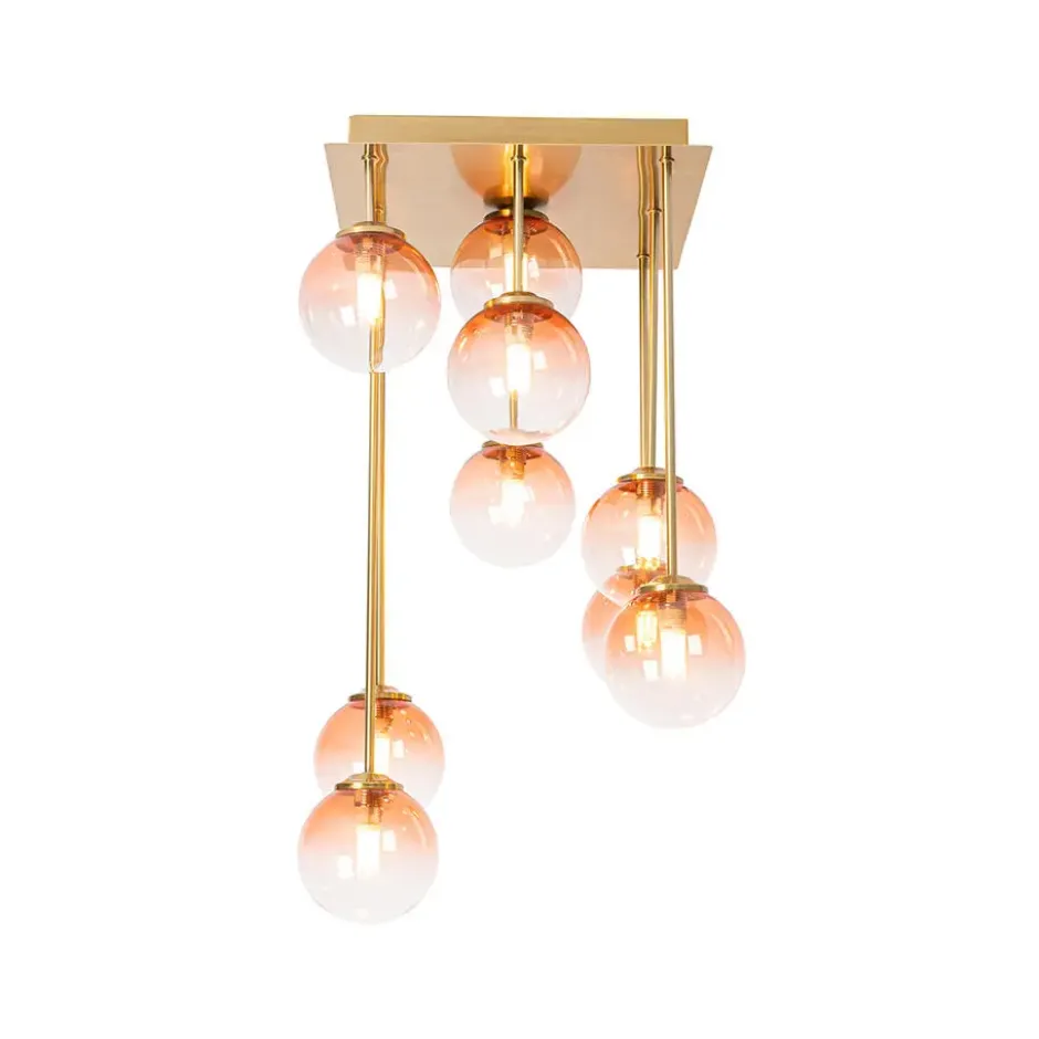 Qazqa plafondlamp athens roze g9