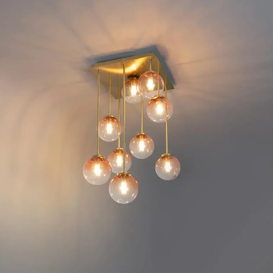 Qazqa plafondlamp athens roze g9
