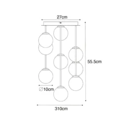 Qazqa plafondlamp athens roze g9