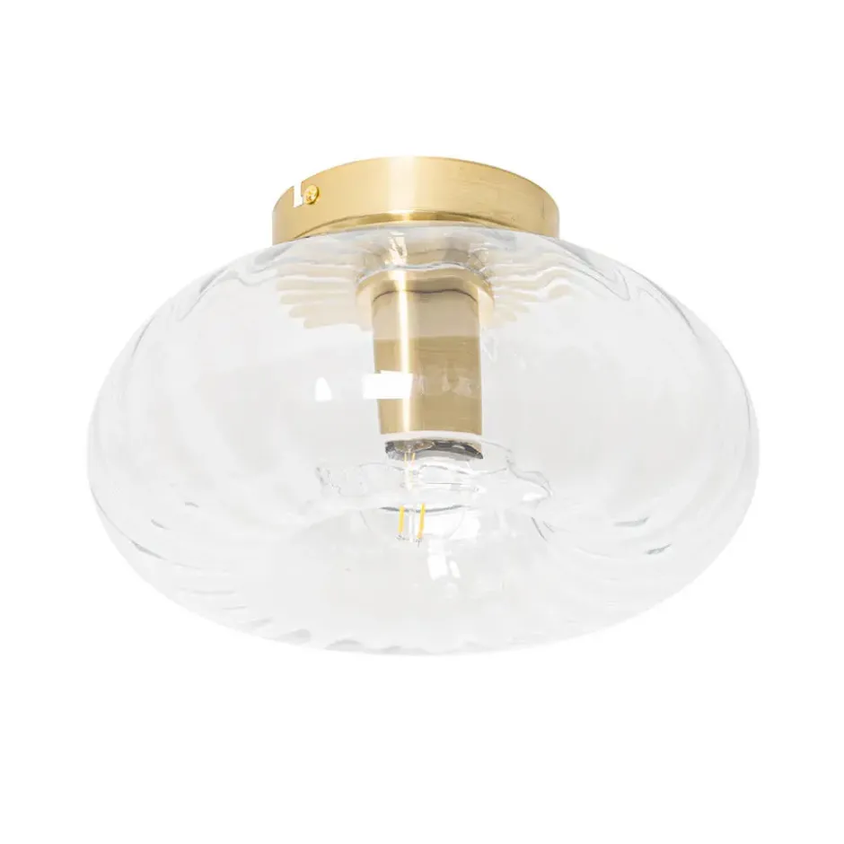 Qazqa plafondlamp ayesha goudkleurig e27