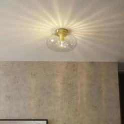 Qazqa plafondlamp ayesha goudkleurig e27