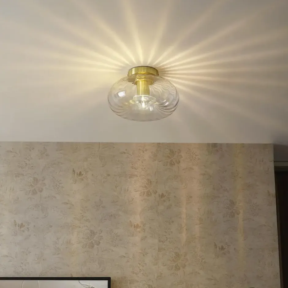 Qazqa plafondlamp ayesha goudkleurig e27