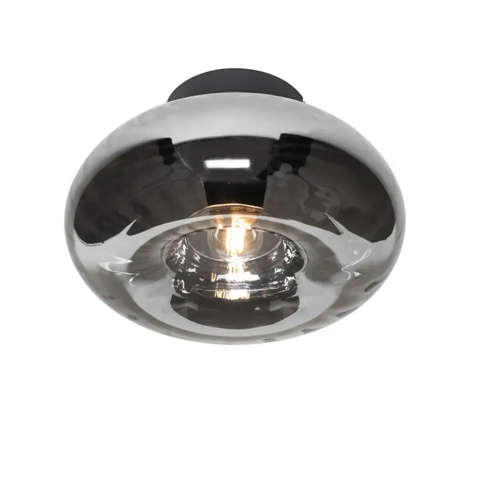 Qazqa plafondlamp ayesha zwart e27