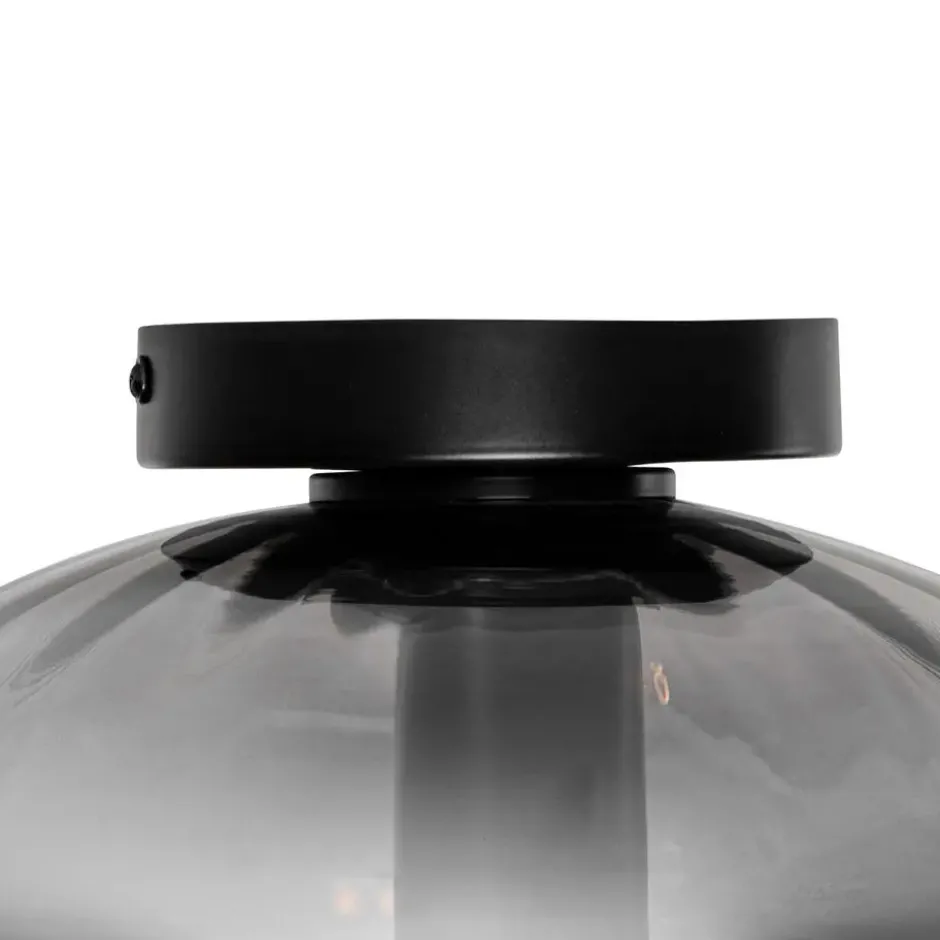 Qazqa plafondlamp ayesha zwart e27