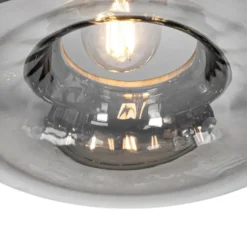 Qazqa plafondlamp ayesha zwart e27