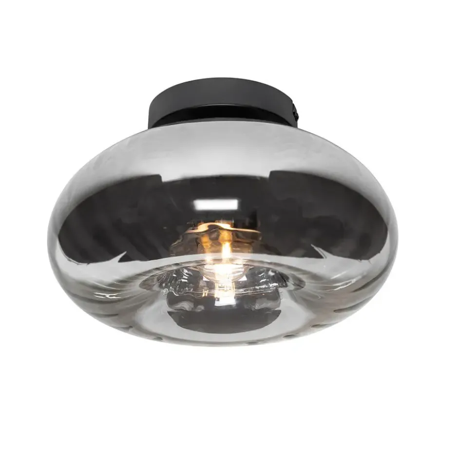 Qazqa plafondlamp ayesha zwart e27