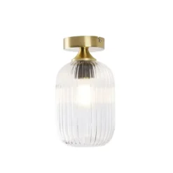 Qazqa plafondlamp banci goudkleurig e27
