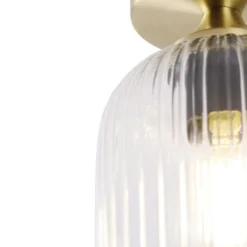 Qazqa plafondlamp banci goudkleurig e27