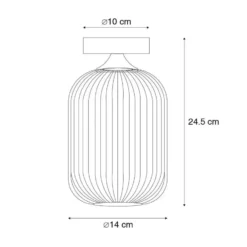 Qazqa plafondlamp banci goudkleurig e27