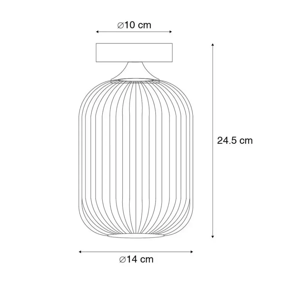 Qazqa plafondlamp banci goudkleurig e27
