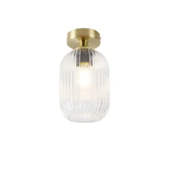 Qazqa plafondlamp banci goudkleurig e27