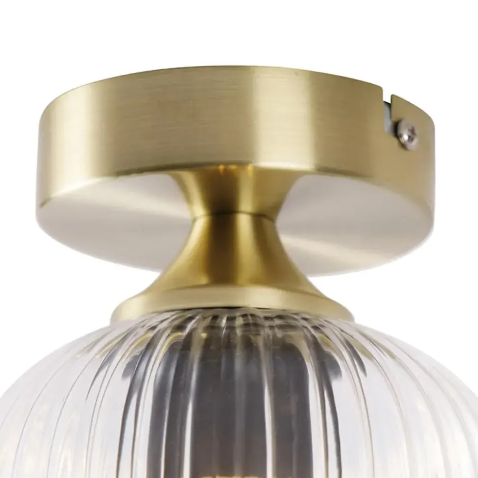 Qazqa plafondlamp banci goudkleurig e27
