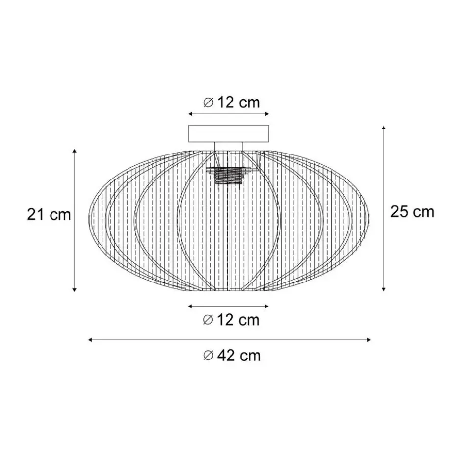 Qazqa plafondlamp bida beige e27