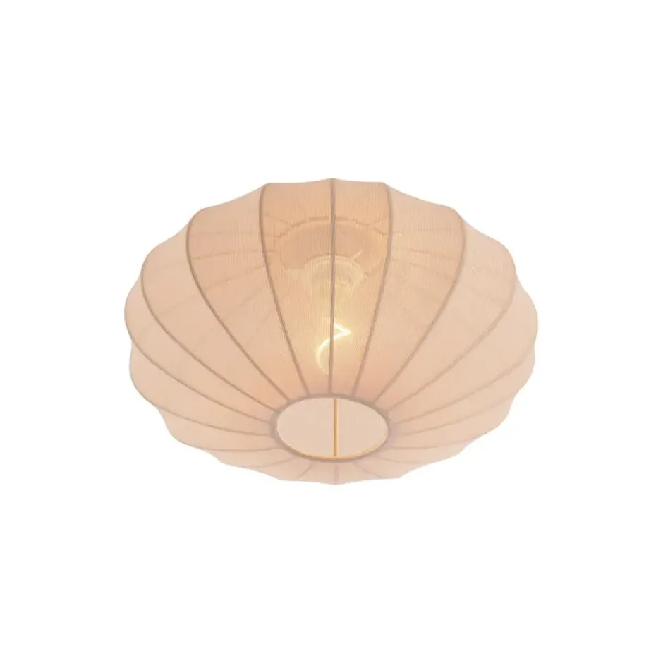 Qazqa plafondlamp bida beige e27