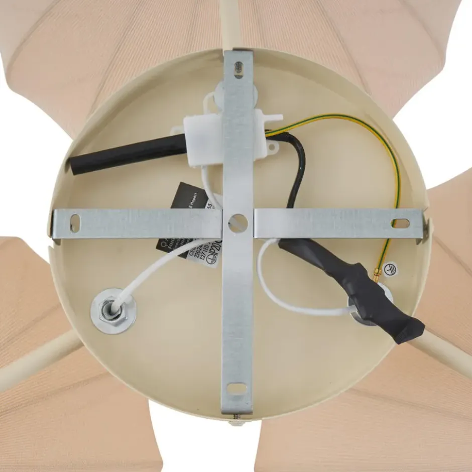 Qazqa plafondlamp bida beige e27