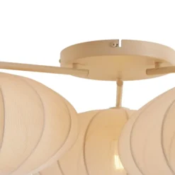 Qazqa plafondlamp bida beige e27