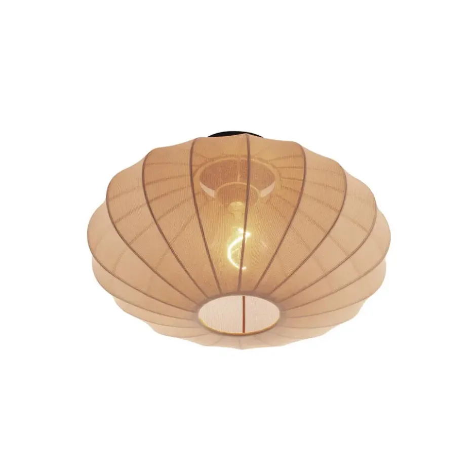 Qazqa plafondlamp bida bruin e27