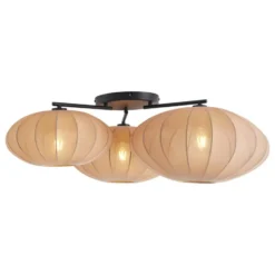 Qazqa plafondlamp bida bruin e27