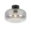 Qazqa plafondlamp bizle grijs e27
