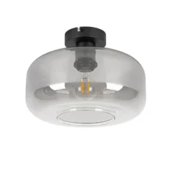 Qazqa plafondlamp bizle grijs e27