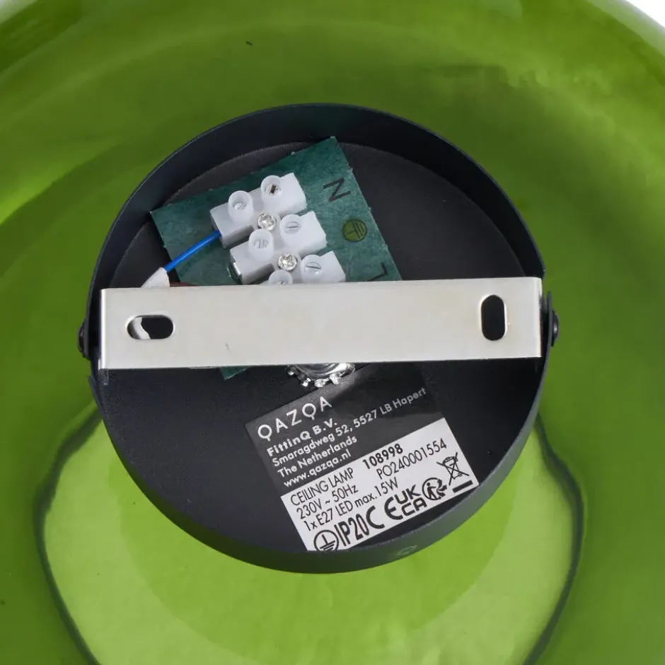 Qazqa plafondlamp bizle zwart e27