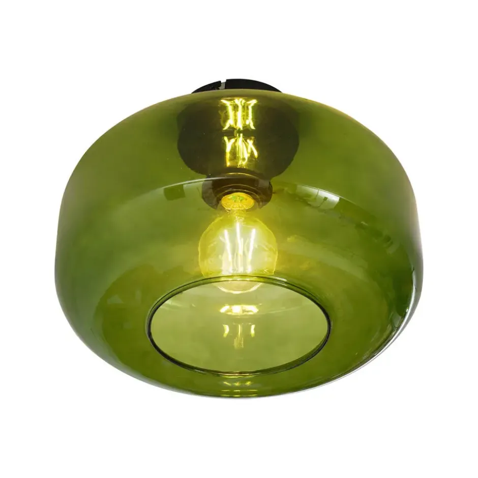 Qazqa plafondlamp bizle zwart e27