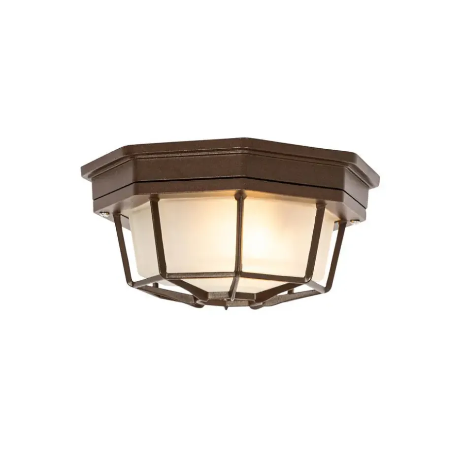 Qazqa plafondlamp bri bruin e27