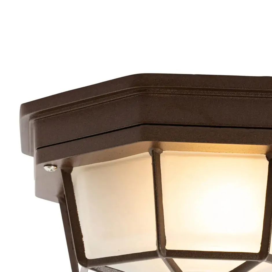 Qazqa plafondlamp bri bruin e27