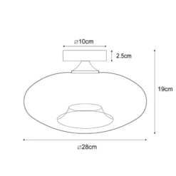 Qazqa plafondlamp busa goudkleurig e27