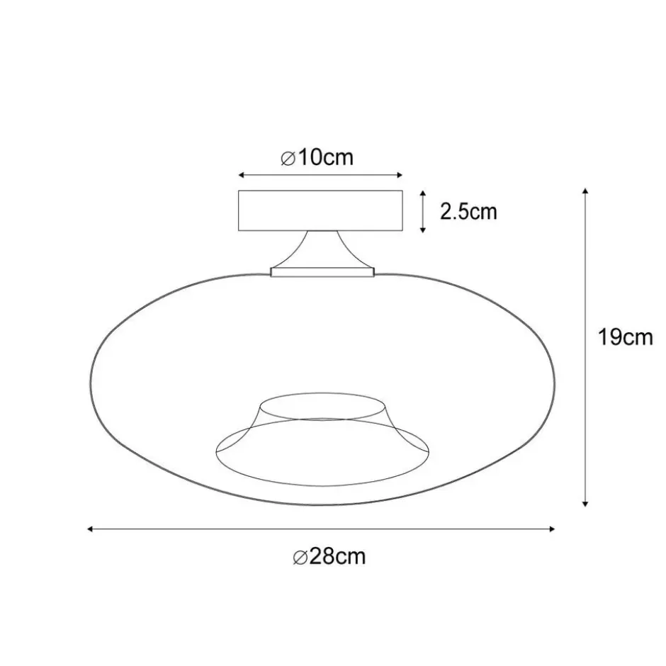 Qazqa plafondlamp busa goudkleurig e27