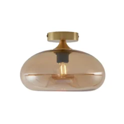 Qazqa plafondlamp busa goudkleurig e27