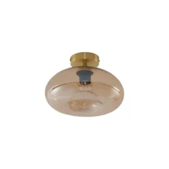 Qazqa plafondlamp busa goudkleurig e27