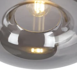 Qazqa plafondlamp busa zwart e27