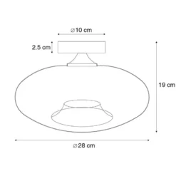 Qazqa plafondlamp busa zwart e27
