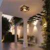 Qazqa plafondlamp charlois zwart e27