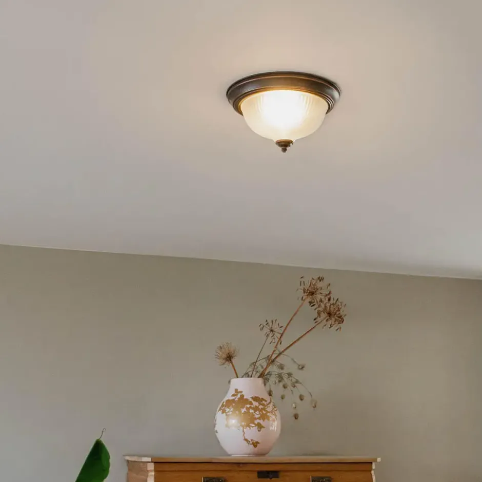 Qazqa plafondlamp classico bruin e27